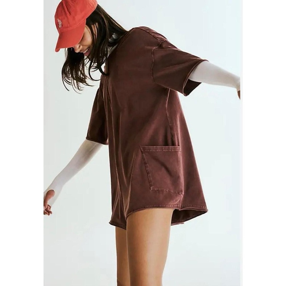 Free People Hot Shot T-Shirt Romper - Picture 1 of 3